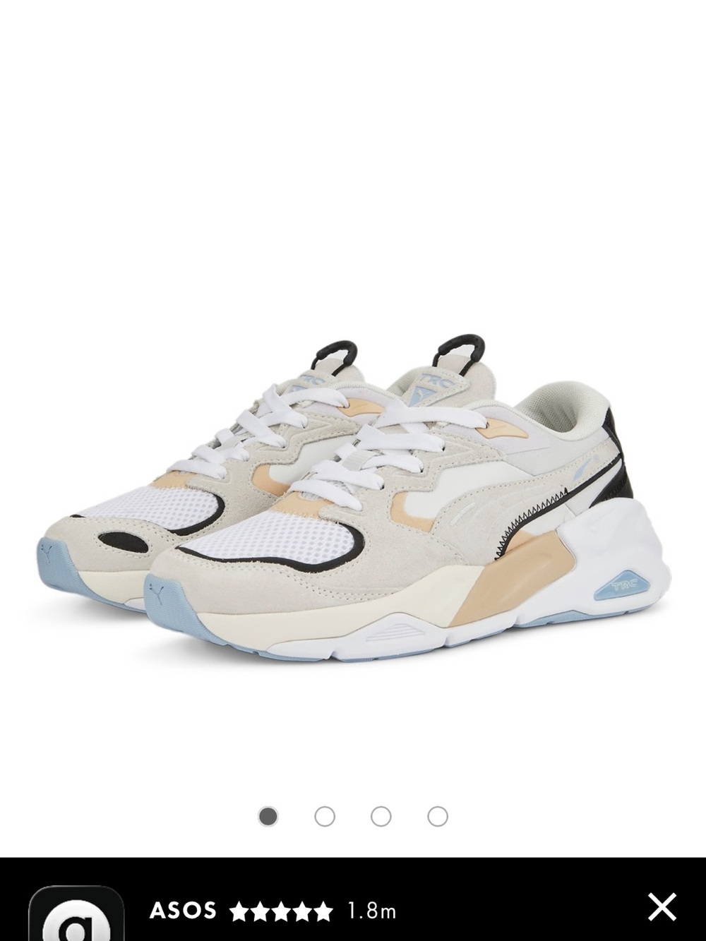 Puma TRC Mira sneakers in white/beige women’s 7.5